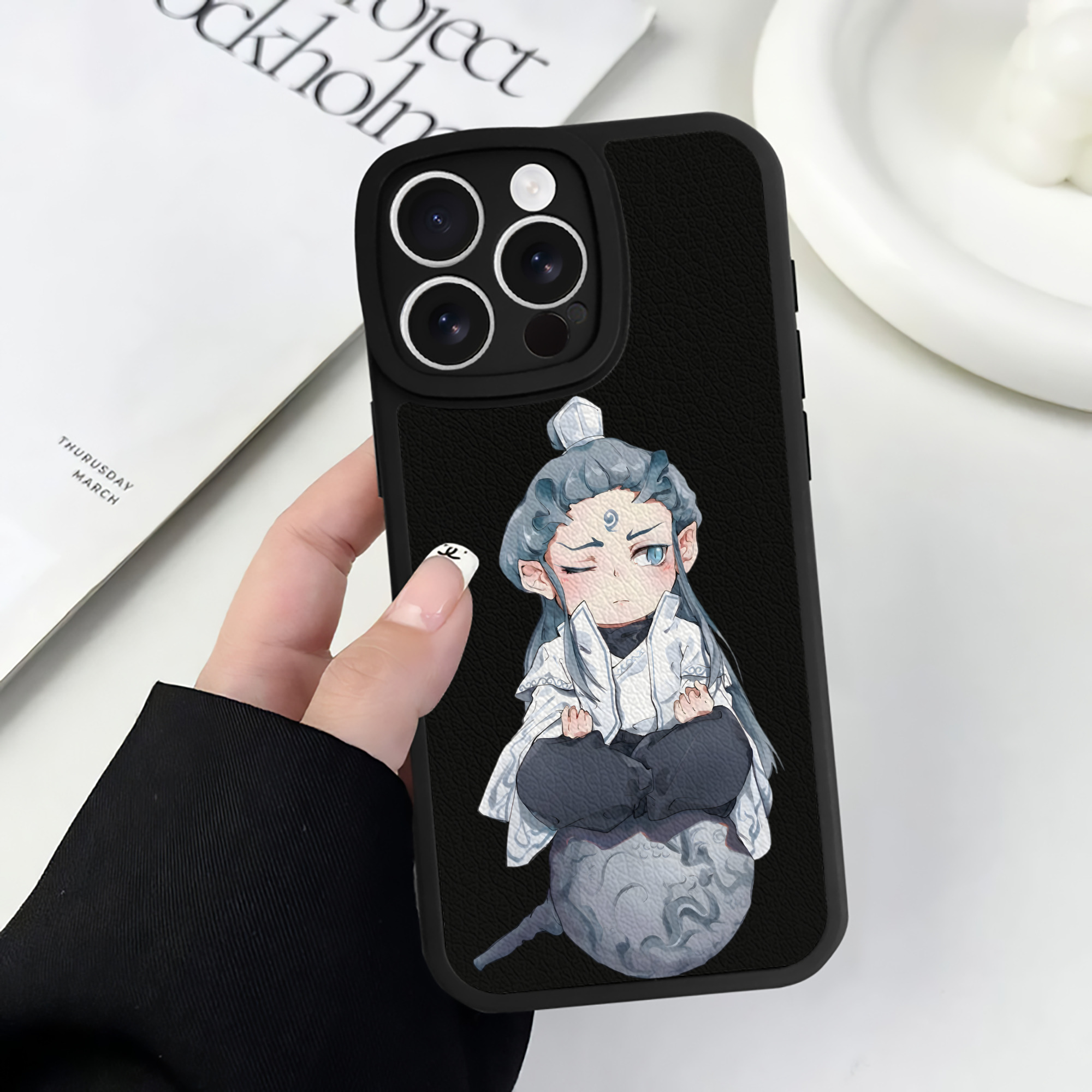 （画像用） Ne Zha 2 ナタ 魔童の大暴れ 【iPhone 16シリーズ対応】シリコンスマホケース（レザー調） 材質：シリコン